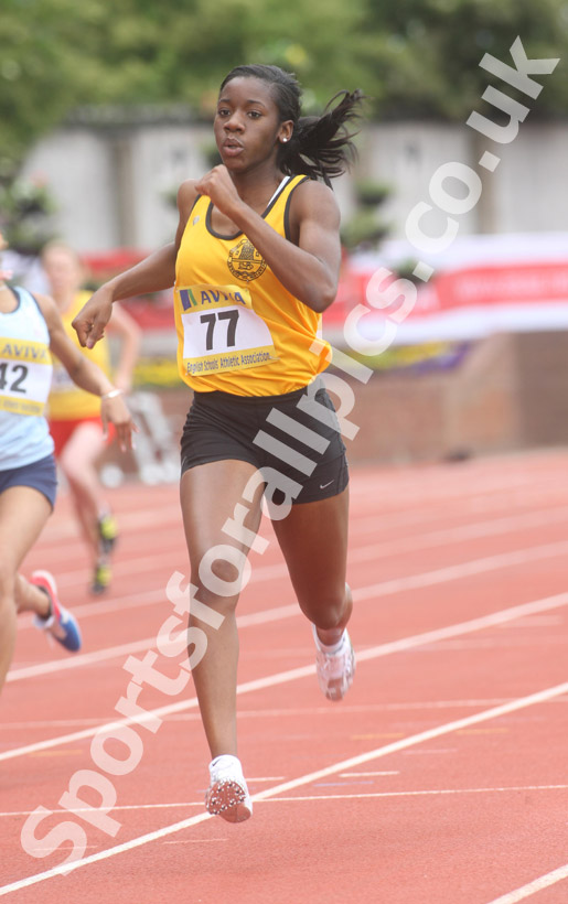 Yimika Adewakun (Surrey) Senior Girls 400 metres, 2011 Aviva English Schools' 81st Track and Field Championships, Gateshead International Stadium